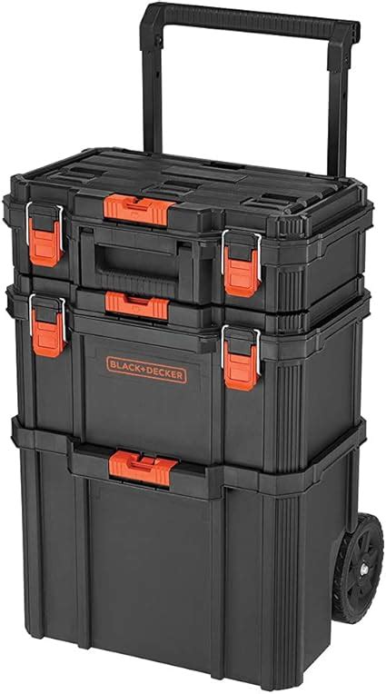 black and decker metal tool box|black decker stackable storage system.